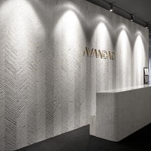 Lastra Marmura Carrara White Tile(Chevron Design) 2CM