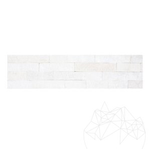 Panel Marmura Pure White, 15 x 60 cm