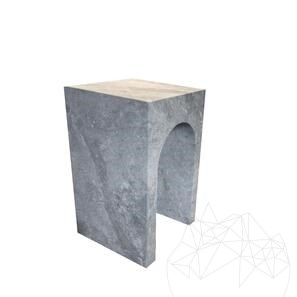 Masa Laterala Archy Marmura Tundra Grey