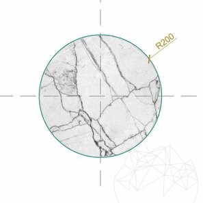 Masa Laterala Moon Marmura Volakas