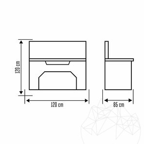 Masa + chiuveta inox Harmony placata cu caramida refractara