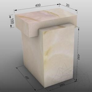 Masuta Quadra Onyx Bianco 