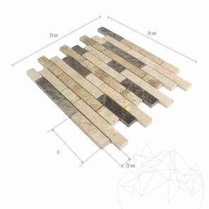 Mozaic Marmura Mix Marble Polisata, 2.3 x LL