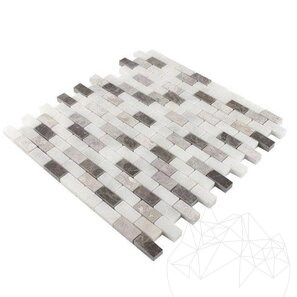 Mozaic Marmura Mix Polisata, 3.2 x 1.5 cm (Emperador/Tundra/Mugla)