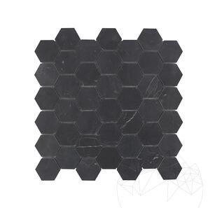 Mozaic Marmura Nero Marquina Hexagon Mata