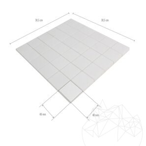 Mozaic Marmura Thassos Polisata 4.8 x 4.8 cm - Lichidare stoc