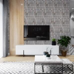 Mozaic Travertin Silver Antichizat, 4.8 x 4.8 cm