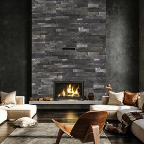 Quartit Flexibil SKIN Panel 3D Express - Black Star, 60x15 cm, Autoadeziv 3M pt. Placari Interioare Mobilier, Pereti
