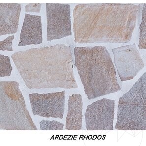 Gratar Gradina Traditional Mediu (Carbune/Lemn, 120x70x210 cm, piatra naturala Rhodos, caramida)