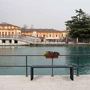 Banca de gradina Panchina U - Piatra Sinterizata, 60X90X4XH45 Cm Eco