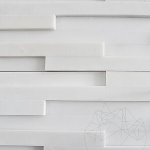 Panel Marmura Arctic White Polisat, 15 x 60 cm