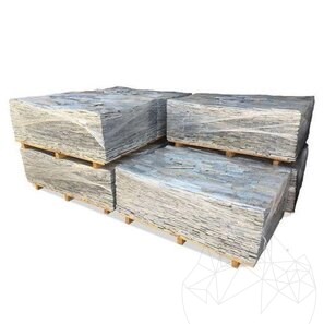 Ardezie Aqua Blue Natur, 5 cm x LL x 1.3 cm | Piatra Decorativa - Placari Verticale, Exterior-Interior