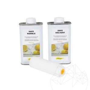 Kit Profesional "Safe Marble", 100 ML: Protectie Anticoroziva (lamai, vin, sucuri, otet etc) pt piatra naturala polisata