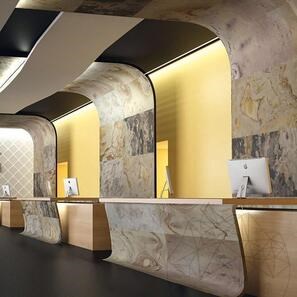 Ardezie Flexibila SKIN MicroStone 1mm - Indian Autumn, 122x61cm | Piatra Ultra-Flexibila pt Pereti, Mobilier, Fatade