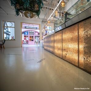 Ardezie Flexibila Translucida SKIN 2mm  - AuBurn, 185 x 61 cm | Iluminare Ambientala, Interior & Exterior