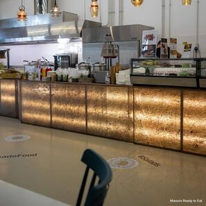 Ardezie Flexibila Translucida SKIN 2mm  - AuBurn, 185 x 61 cm | Iluminare Ambientala, Interior & Exterior