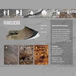 Ardezie Flexibila Translucida SKIN 2mm - Copper, 122x61 cm | Iluminare Ambientala, Interior & Exterior