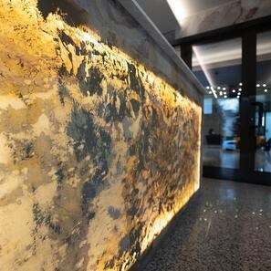 Ardezie Flexibila Translucida SKIN 2mm  - Indian Autumn, 185 x 61 cm | Iluminare Ambientala, Interior & Exterior