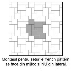 Marmura Rosalina French Pattern Set Antichizat, 3 cm