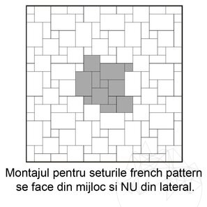 Ardezie Noisette Natur French Pattern Set, 1 cm