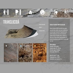 Ardezie Flexibila Translucida SKIN 2mm  - Indian Autumn, 210 x 105 cm | Iluminare Ambientala, Interior & Exterior
