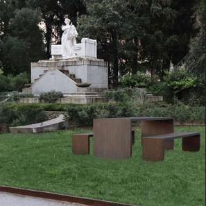 Masa de gradina Tavolo U - Piatra Sinterizata, 80X180X4XH75 Economy