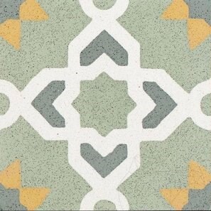 Terrazzo Oriental KR-09 Verde 20 x 20 x 1.8 cm