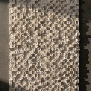 Mozaic Travertin Classic 3D Scapitat, 2.5 x 2.5 cm