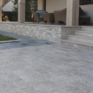 Travertin Classic Cross Cut Periat si Daltuit, 30.5 x 15.25 x 3 cm