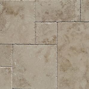 Travertin Classic Cross Cut French Pattern Set Chituit Periat si Daltuit, 1.2 cm