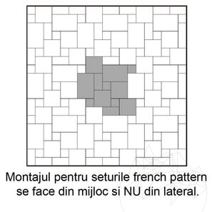 Travertin Classic Premium Cross Cut French Pattern Set Mat, 1.2 cm
