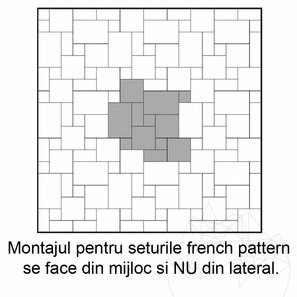 Travertin Classic French Pattern Set Periat, 3 cm