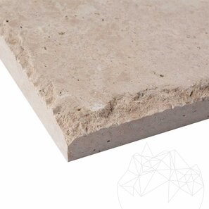Travertin Classic Cross Periat si Daltuit, 61 x 40.6 x 3 cm