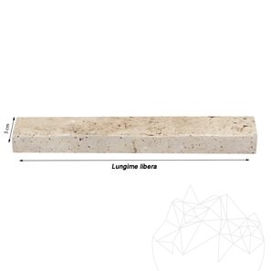 Travertin Multicolor Scapitat, 5 cm x LL x 2.2 cm