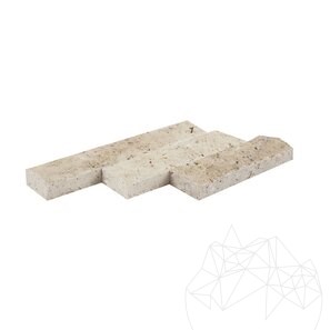 Travertin Multicolor Scapitat, 7.5 cm x LL x 2.2 cm