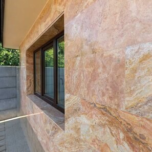 Travertin Peach Cross Cut Polisat, 61 x 30.5 x 1.2 cm