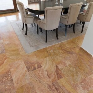 Travertin Peach Cross Cut Polisat, 61 x 30.5 x 1.2 cm