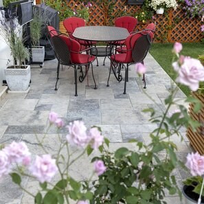 Travertin Silver Cross Cut French Pattern Set, Periat si Daltuit, 3 cm