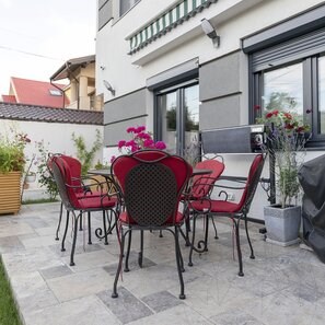 Travertin Silver Cross Cut French Pattern Set, Periat si Daltuit, 3 cm