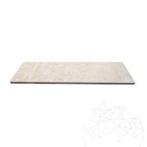 Treapta marmura Crema Royal Periata (1L Bizot), 120 x 33 x 3 cm