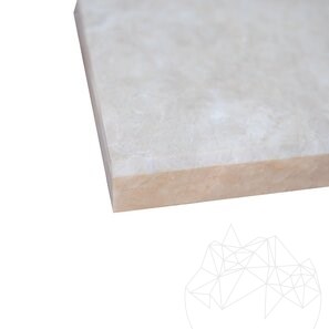 Treapta marmura Crema Royal Periata (1L Bizot), 120 x 33 x 3 cm