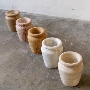 Vaza Decorativa Autograth-Roma Travertin Silver, 30 x 25 x 25 cm