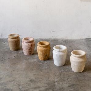 Vaza Decorativa Autograph-Roma Travertin Opium Red, 30 x 25 x 25 cm