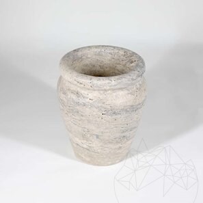 Vaza Decorativa Autograth-Roma Travertin Silver, 30 x 25 x 25 cm
