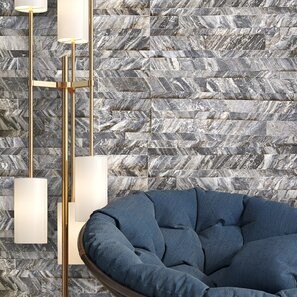 Marmura Flexibila SKIN Panel 3D Express - Brazil White, 60x15 cm, Autoadeziv 3M pt. Placari Interioare Mobilier, Pereti