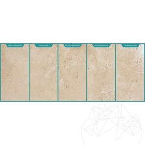 Travertin Classic Cross Cut Periat, 10 x 30.5 x 1 cm