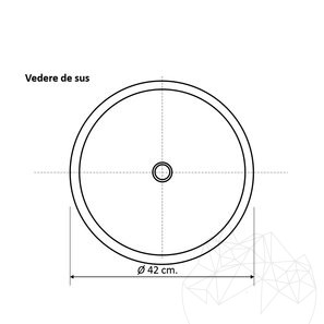 Chiuveta Matia marmura Alicante 42 x 14 cm