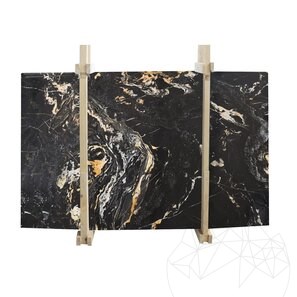 Lastra Marmura Nero Picasso Polisata, 2 cm