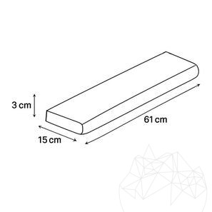 Bordura Travertin Clasic Antichizat Cross Cut, 3 x 15 x 61 cm