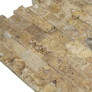 Mozaic Travertin Yellow Scapitat 2.3 x 4.8 cm - Lichidare